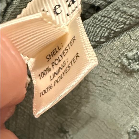 Monteau Textured Green Sleeveless Midi Dress with Elastic Waist Sz Medium - Picture 3 of 11